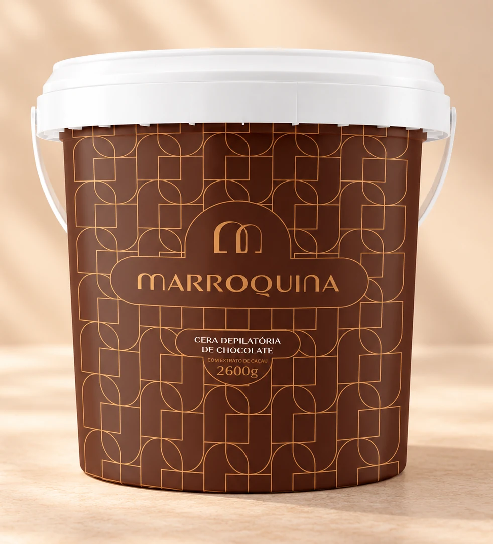 Embalagem completa da Cera Marroquina Premium de Chocolate
